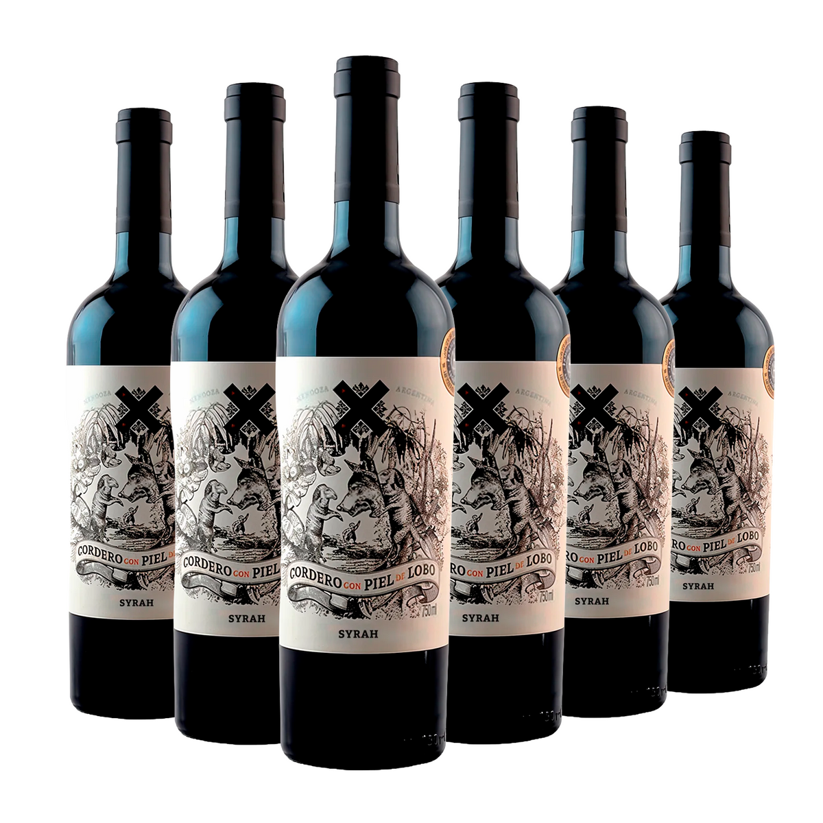 Kit 6 Cordero Con Piel de Lobo Syrah
