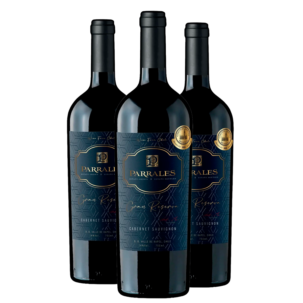Kit 3 Parrales Gran Reserva Cabernet Sauvignon