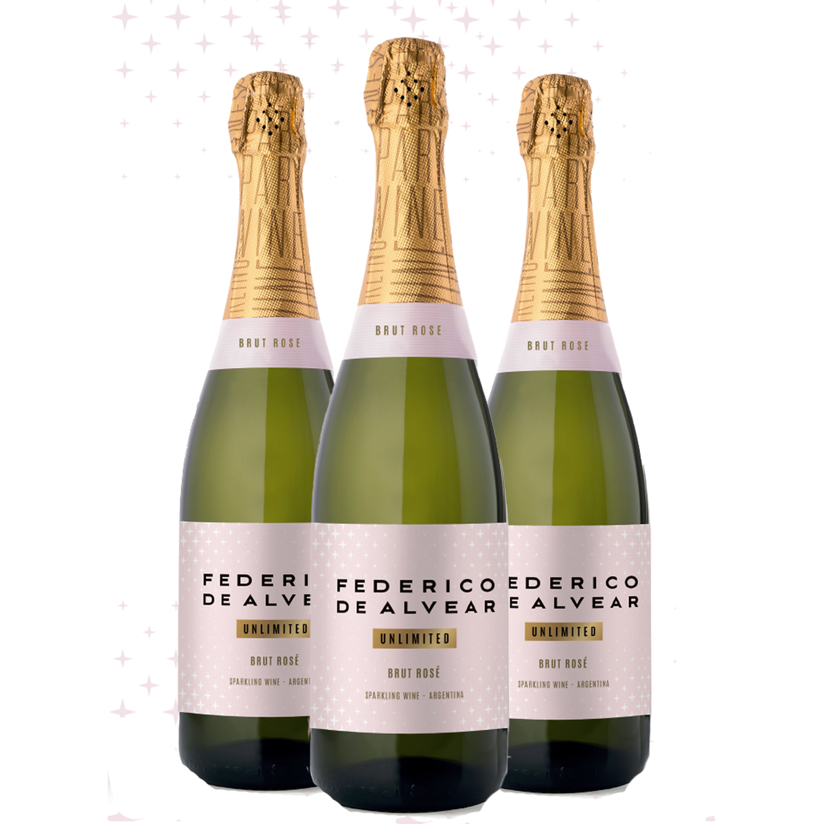 Kit 3 Federico de Alvear Rosé Brut