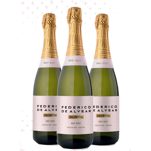 Kit 3 Federico de Alvear Rosé Brut