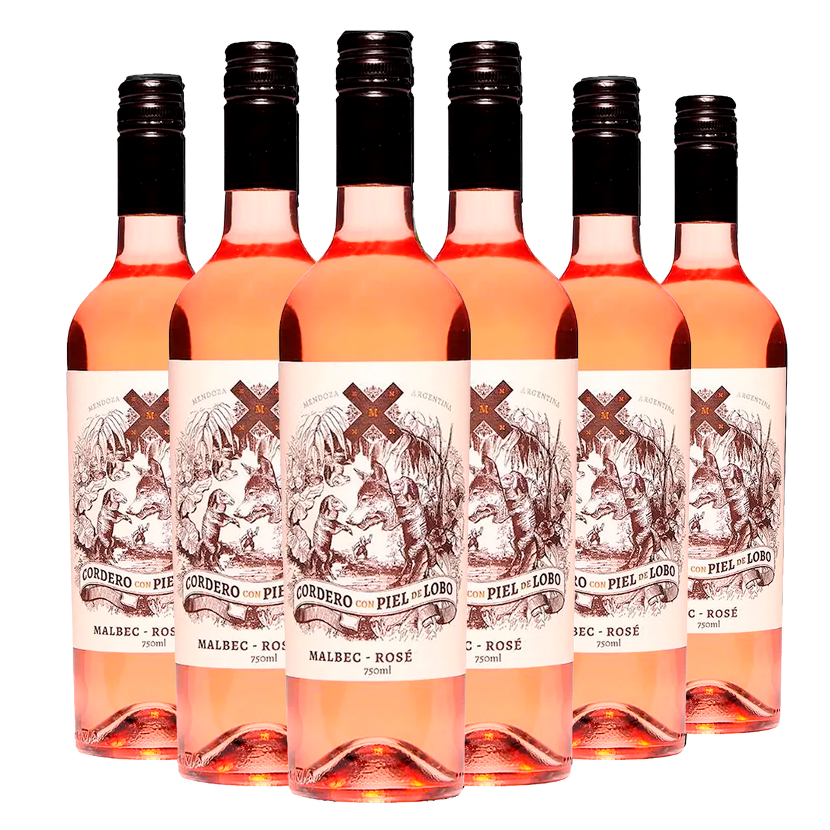 Kit 6 Cordero Con Piel de Lobo Malbec Rosé