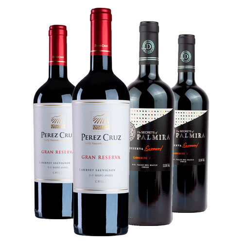 Kit 4 Mix Destaques do Chile Cabernet Sauvignon e Carménère