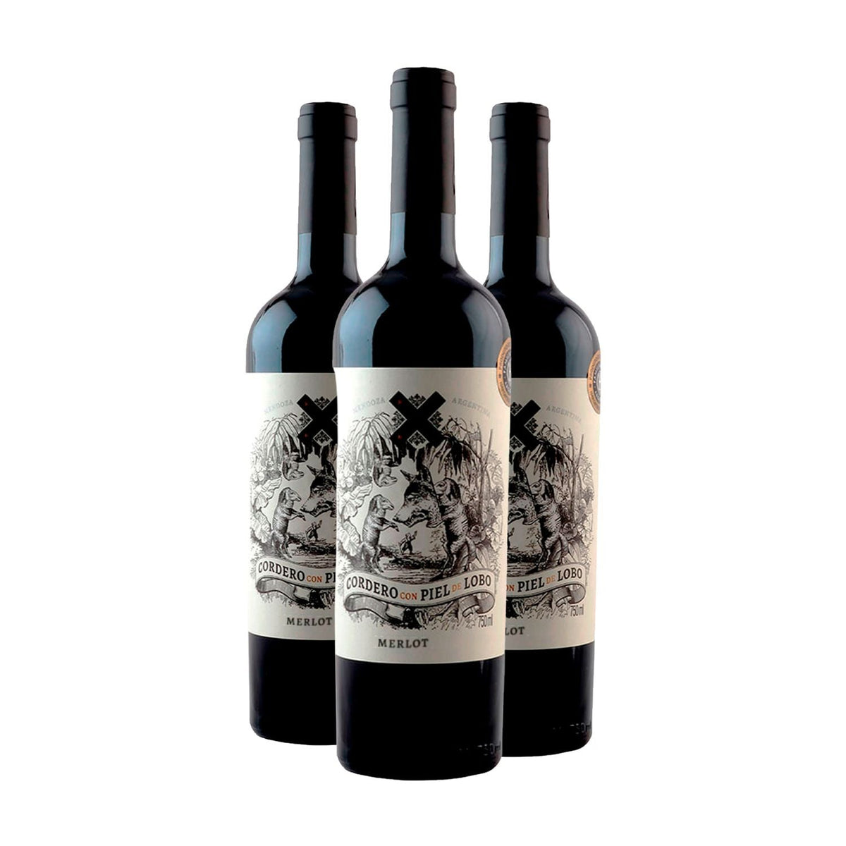 Kit 3 Cordero Con Piel de Lobo Merlot