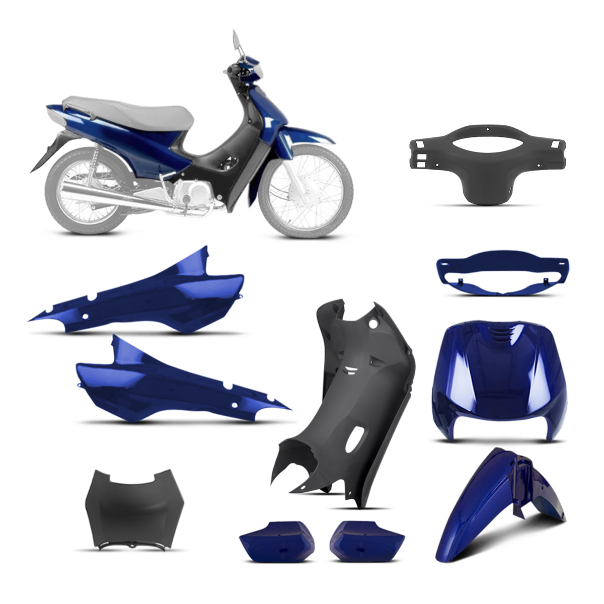 Kit Carenagem Completo Biz 100 1998 a 2005 Pr