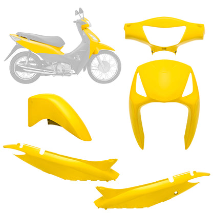Kit Conjunto Carenagem 4 Peças Plástico Moto