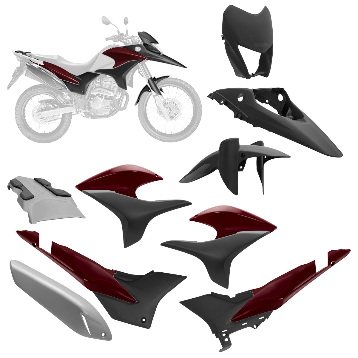 Kit Carenagem 9 Peças XRE 300 2010 a 2012 Pro