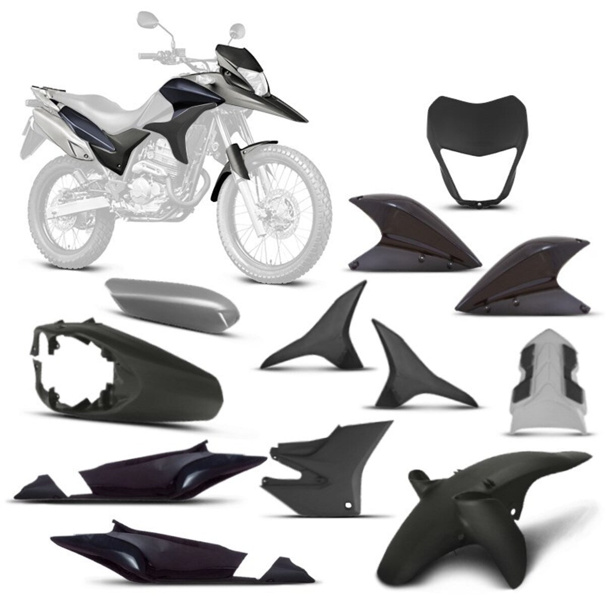 Kit Carenagem 9 Peças Cromo Forte Xre 300 201