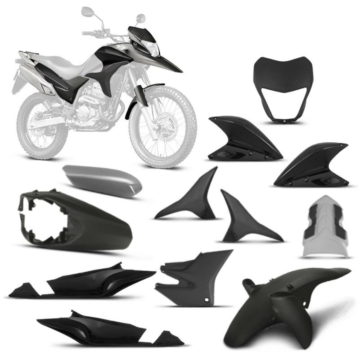 Kit Carenagem 9 Peças Cromo Forte Xre 300 201