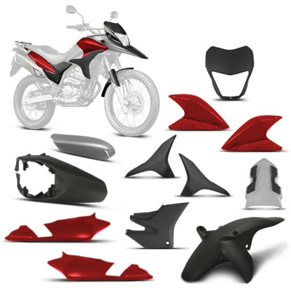 Kit Carenagem 9 Peças Cromo Forte Xre 300 201