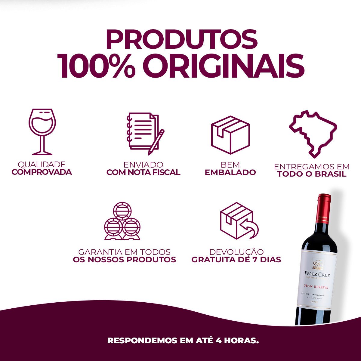 Kit 4 Perez Cruz Gran Reserva Cabernet Sauvignon