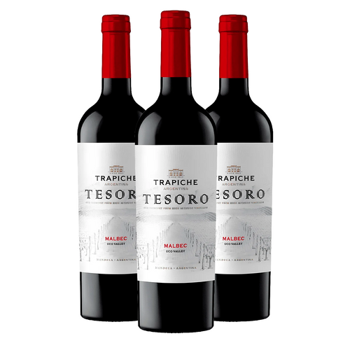Kit 3 Trapiche Tesoro Malbec