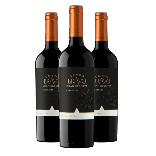Kit 3 Cerro Bravo Gran Reserva Carménère